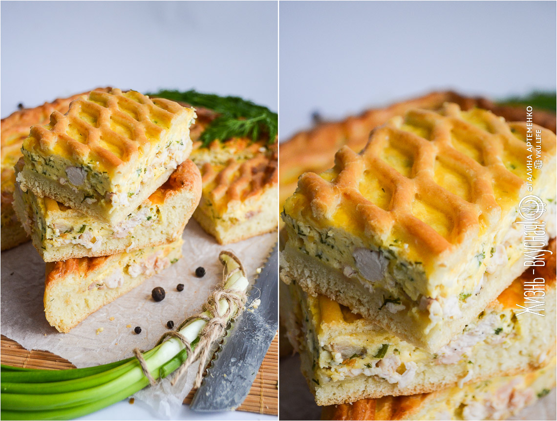 Дрожжевой пирог с курицей