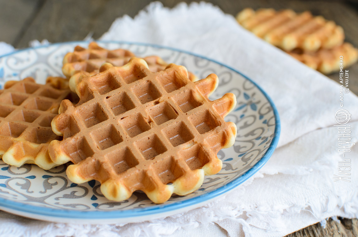 Воздушные вафли на ряженке