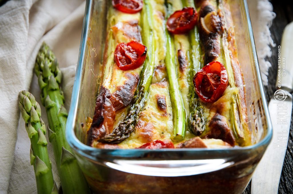 рецепт творожной запеканки со спаржей