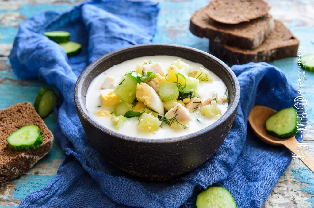 окрошка на кефире рецепт