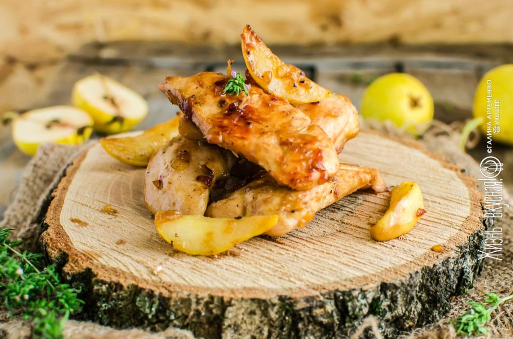 курица с грушей