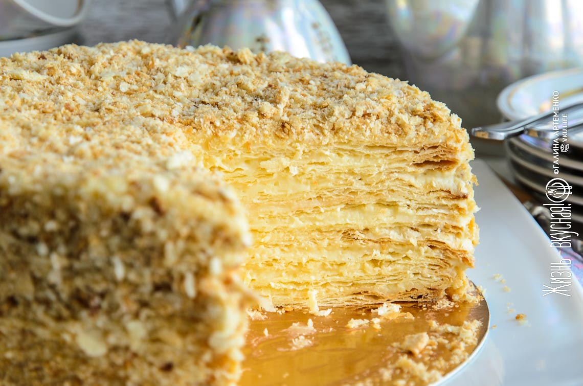 Торт «Наполеон» с заварным кремом