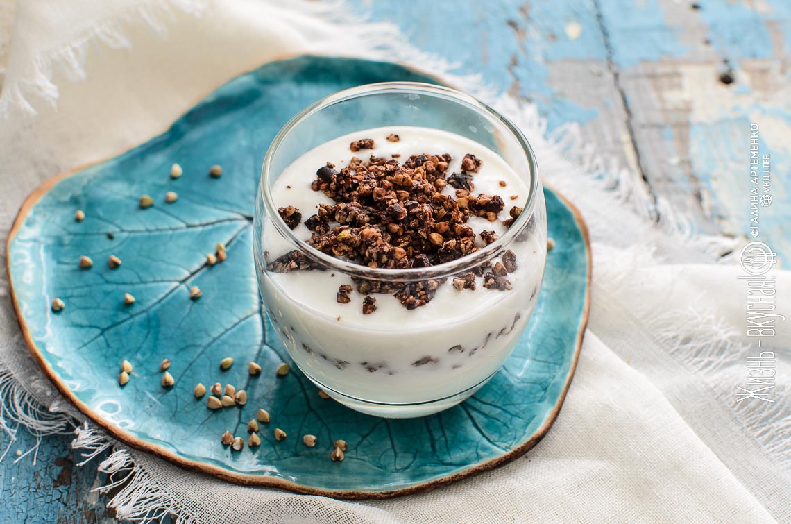 Гранола из зеленой гречки