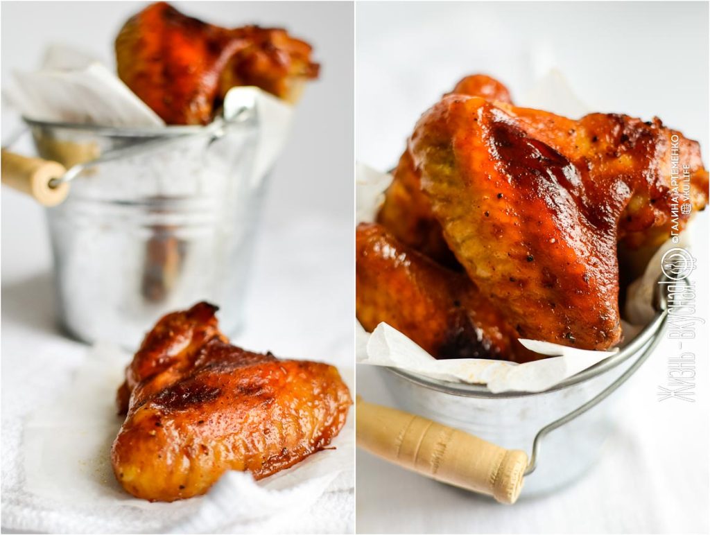 крылышки в глазури