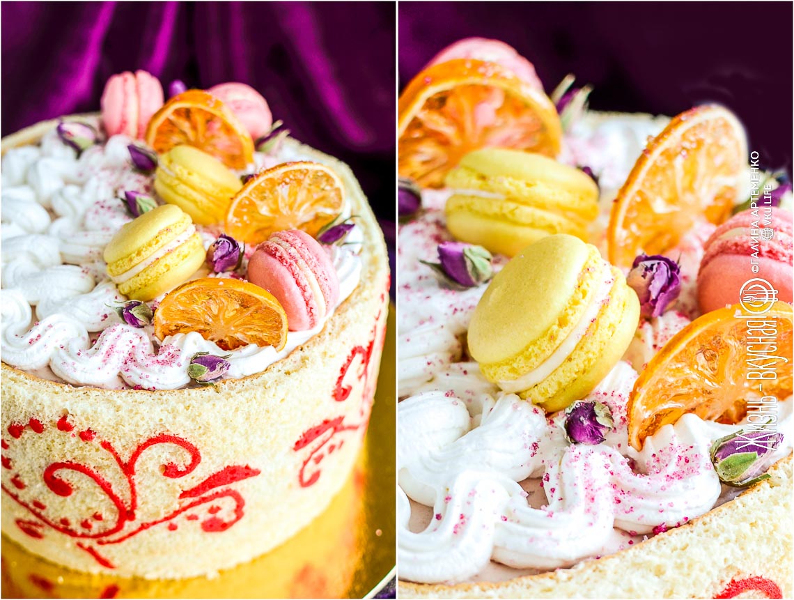 Лимонно-вишневый торт