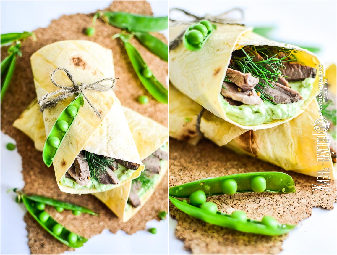 Соус-пюре из зеленого горошка