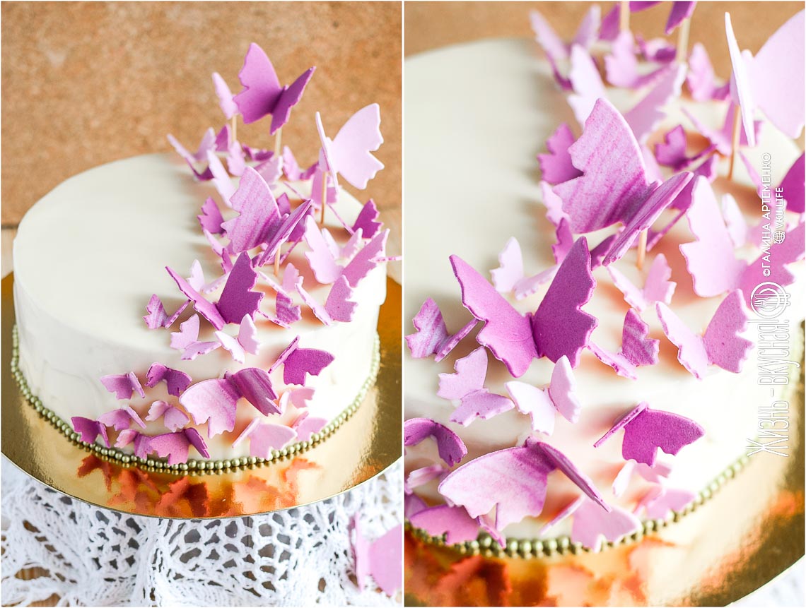 Вкусный нежный торт «Бабочковый»