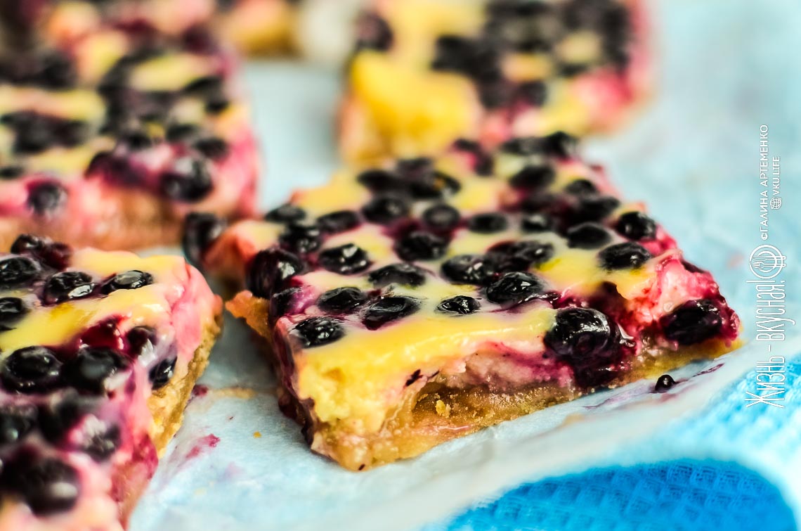 Квадратики Черника-Лимон (bars)