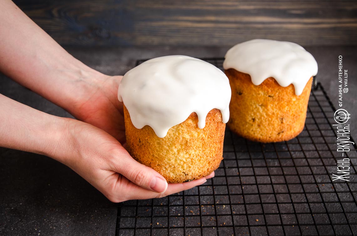 Творожный кулич без дрожжей