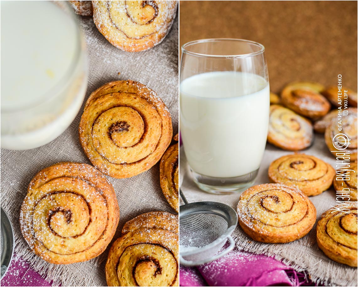 Простое и вкусное творожное печенье с корицей