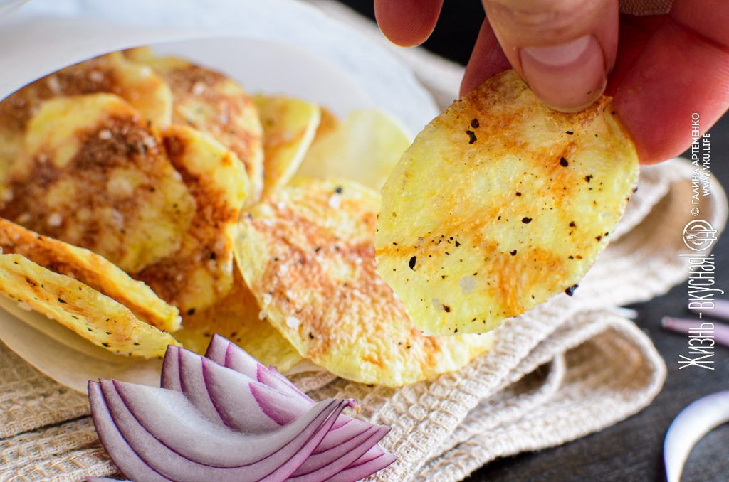 чипсы из картошки в микроволновке