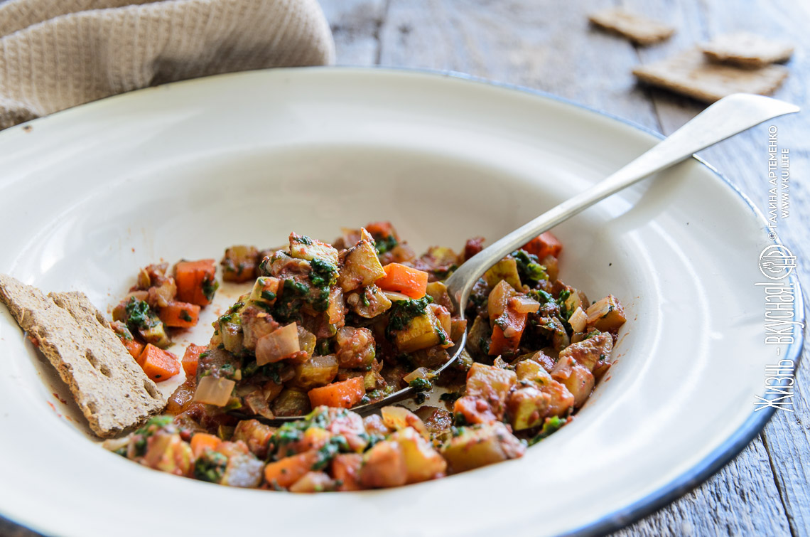 Икра из кабачков со шпинатом