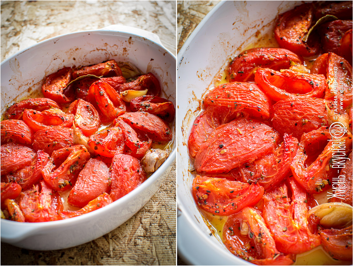 Печеные помидоры, они же томаты конфи (на зиму и как закуска)