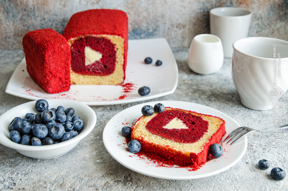 Кекс с рисунком и начинкой