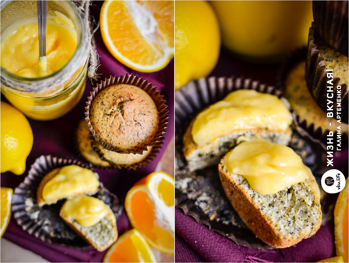 Апельсиновые кексы с маком