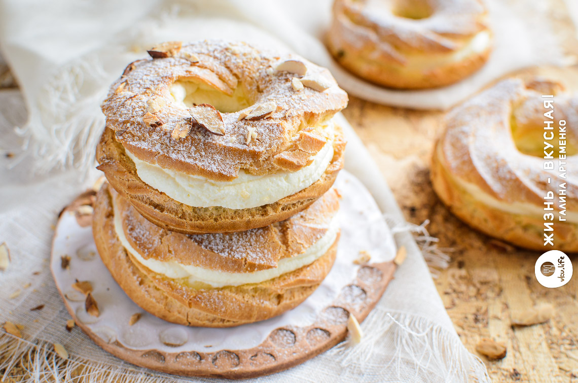 Творожное кольцо (заварное кольцо с творожным кремом, ГОСТ)