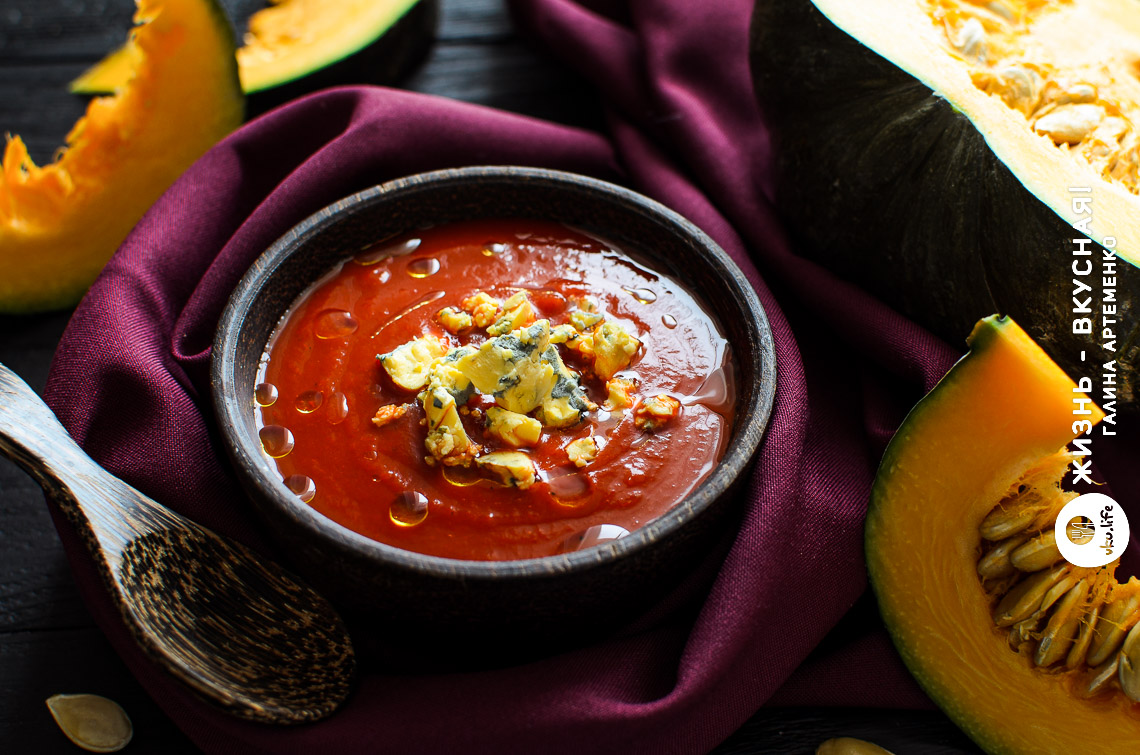 Вкусный суп-пюре из тыквы с перцем