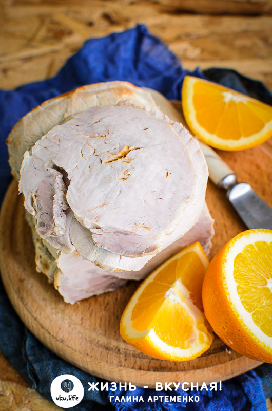 рецепт запеченной свинины с апельсинами