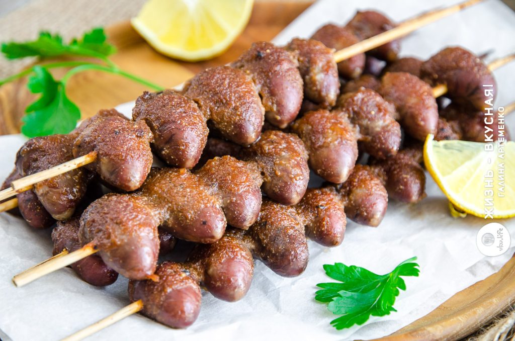 вкусные куриные сердечки