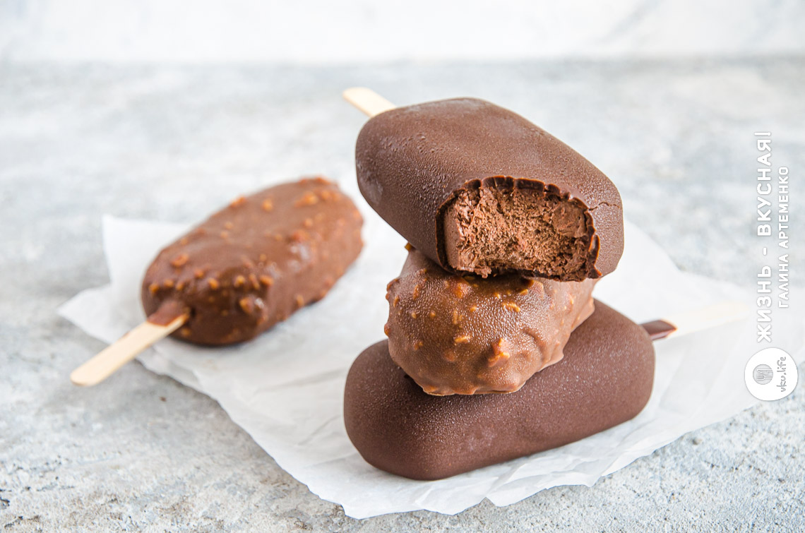Эскимо: экстрашоколадный рецепт + 2 рецепта глазури для эскимо